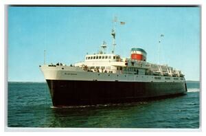 MV Bluenose Ferry Bar Harbor Maine Yarmouth NS Plastichrome Postcard